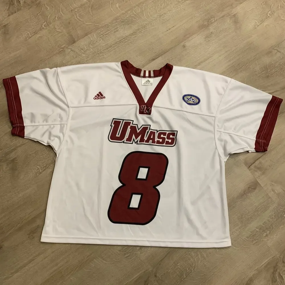Adidas UMass Amherst Minutemen Lacrosse Game Worn Team Issued Jersey Men's XL #8